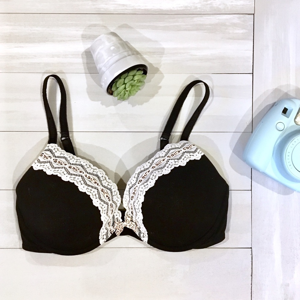 [victoria’s secret] • NWOT Black Lace Push-Up Bra